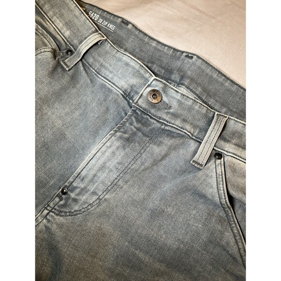 G Star Raw Jeans Men 36x34 Gray 3D Zip Knee Super Slim Moto Biker Faded 5620 - Picture 10 of 16